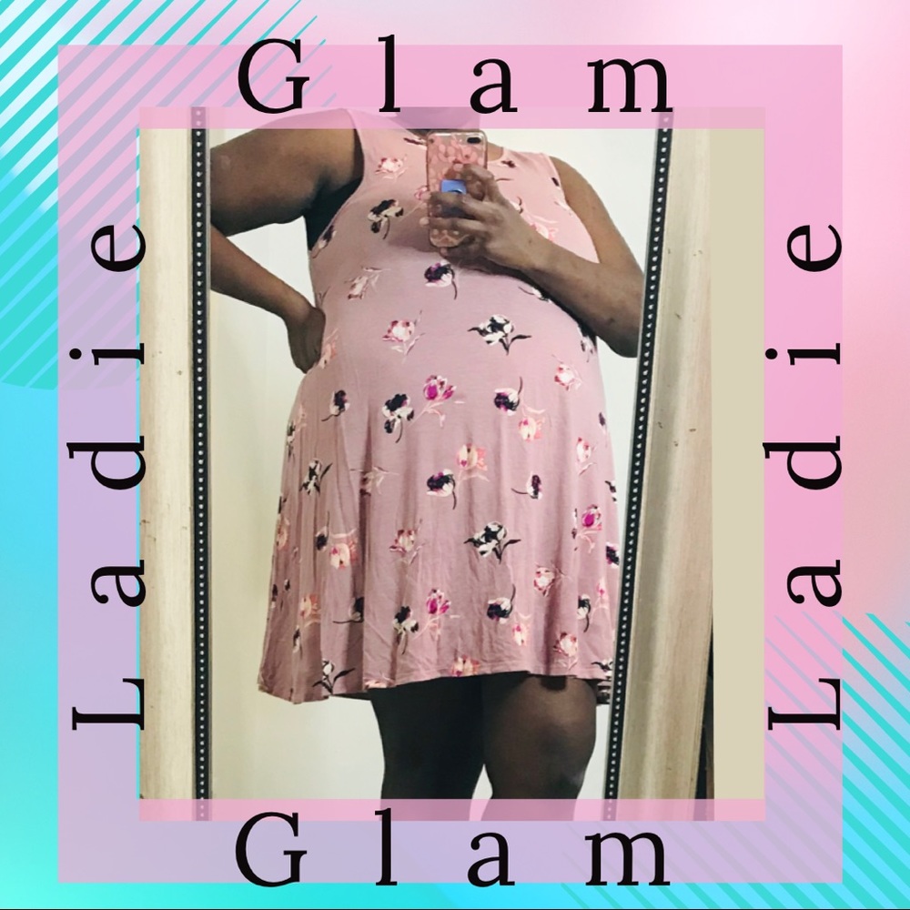 2X EYREY Criss Cross Floral Dress (plus size)